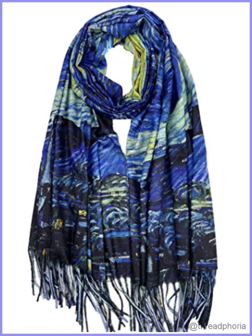 Reversible Art Print Scarf Wrap Shawl Pashmina Blanket Large Double Sided